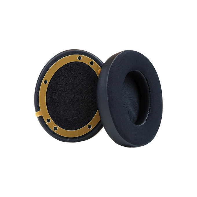 Nadomestne blazinice za ušesa za Beats Studio Pro, Spominska pena + Tekstil + Usnje, Črne, Hlajeni gel, 1 Par