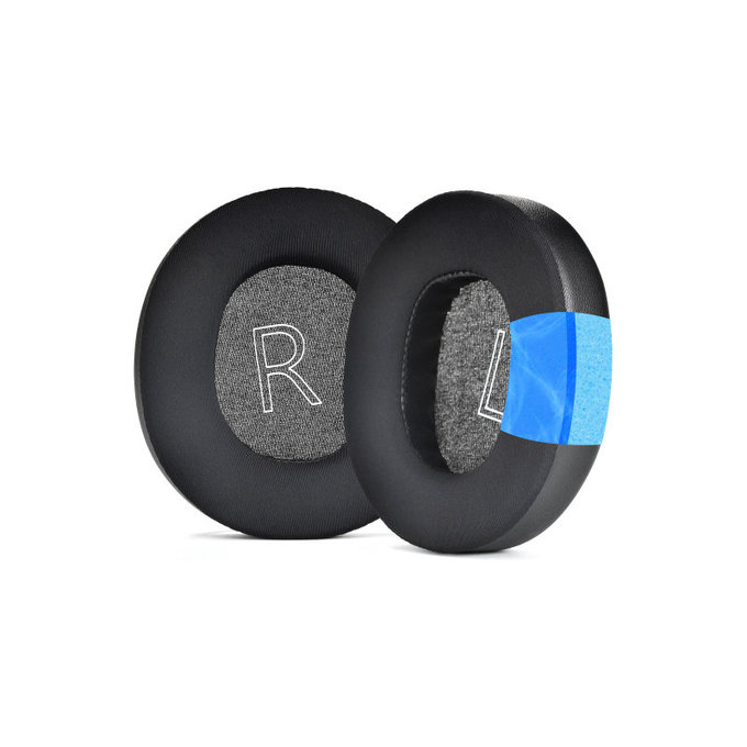 Nadomestne blazinice za ušesa za Microsoft Xbox Series, Spominska pena + PU usnje + Tekstil, Črne, Hlajeni gel, 1 Par