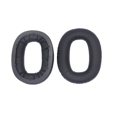 Nadomestne blazinice za ušesa za Marshall Monitor II, Spominska pena + PU usnje, Črne, 1 Par