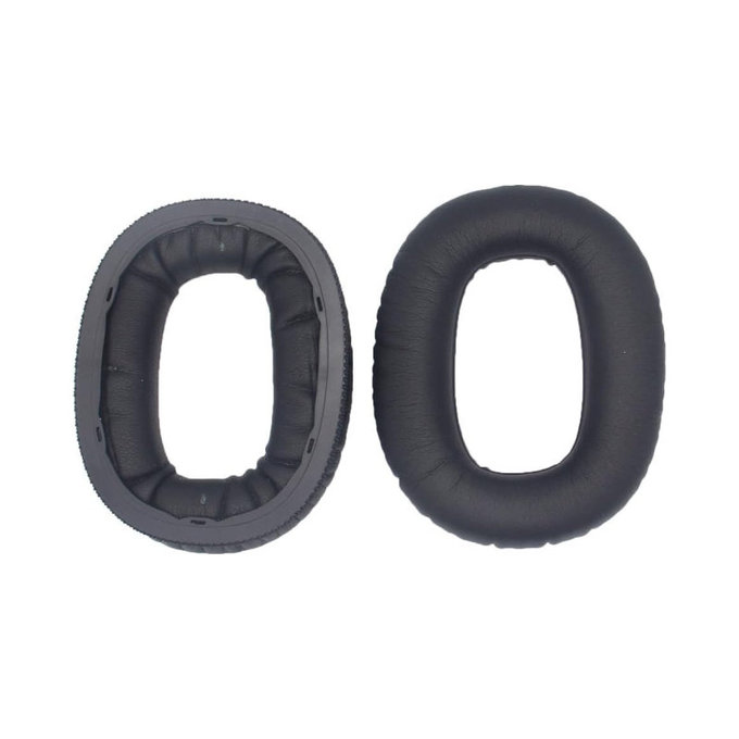 Nadomestne blazinice za ušesa za Marshall Monitor II, Spominska pena + PU usnje, Črne, 1 Par