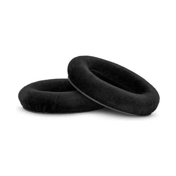 Nadomestne blazinice za ušesa za Sennheiser HD545, HD600, HD650, Spominska pena + Tekstil, Črne, 1 Par