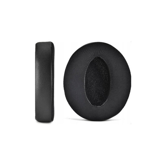 Nadomestne blazinice za ušesa za Sennheiser HD4.50, Spominska pena + Tekstil + Usnje, Črne, Hlajeni gel, 1 Par