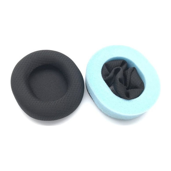 Nadomestne blazinice za ušesa za Steelseries Arctics 1, 3, 5, 7, 9 Pro, Spominska pena + Tekstil, Črne, 1 Par