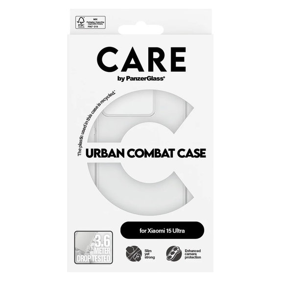 Ovitek Urban Combat za Xiaomi 15 Ultra, Prozorna, PanzerGlass
