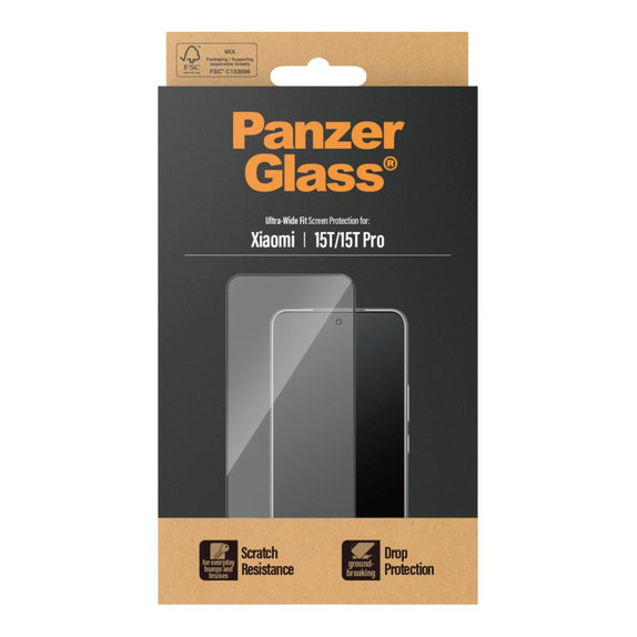 UWF kaljeno steklo za Xiaomi 15T/15T Pro, Črna, PanzerGlass