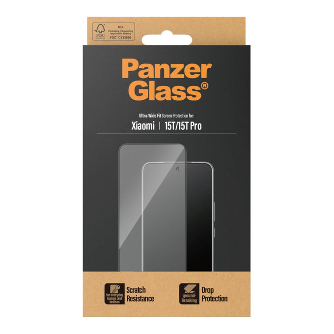 UWF kaljeno steklo za Xiaomi 15T/15T Pro, Črna, PanzerGlass