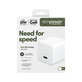 Potovalni adapter Grand Prix USB-C, GaN, 30 W PD, srebrno-bel, empower