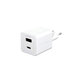 Potovalni adapter Grand Prix USB-C/USB-A, GaN, 35 W PD, srebrno-bel, empower