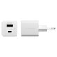 Potovalni adapter Grand Prix USB-C/USB-A, GaN, 35 W PD, srebrno-bel, empower