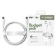 Kabel USB-C, 60 W, Racing, 1,2 m, srebrno-bel, empower