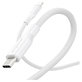 Kabel USB-C, 60 W, Racing, 1,2 m, srebrno-bel, empower