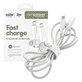 Kabel USB-C, 240 W, Racing, 2 m, Srebrno-bela, empower