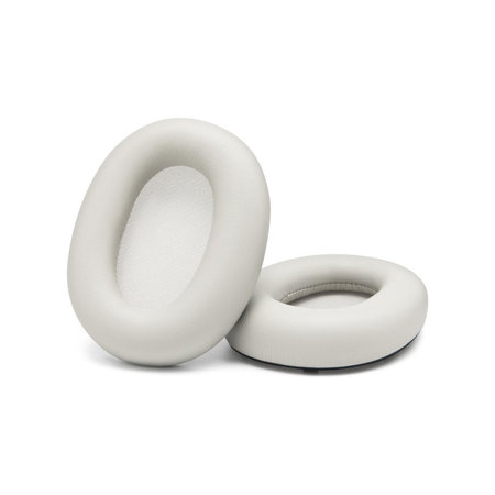 Nadomestne blazinice za ušesa za Sony WH-1000XM6, Spominska pena + PU usnje, Bele, 1 par
