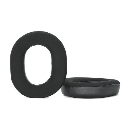 Nadomestne blazinice za ušesa za Razer Blackshark V3, V3X, Spominska pena + Tekstilni + PU usnje, Črne, Hlajeni gel, 1 par