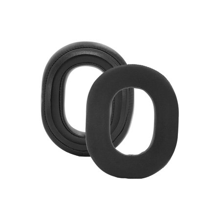 Nadomestne blazinice za ušesa za Razer Blackshark V3, V3X, Spominska pena + Tekstilni + PU usnje, Črne, Hlajeni gel, 1 par