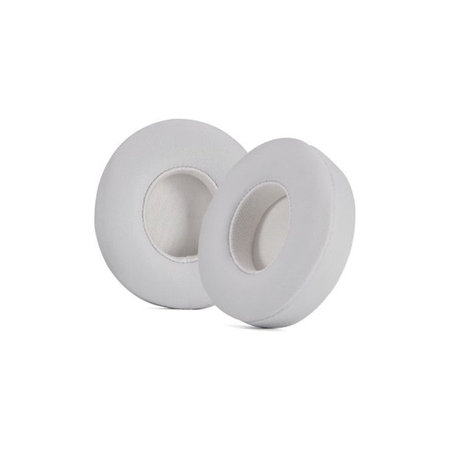 Nadomestne blazinice za ušesa za Beats Solo 4, Spominska pena + PU usnje, Bele, 1 par