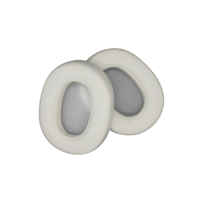 Nadomestne blazinice za ušesa za Sony WH-ULT900N, Spominska pena + PU usnje, Bele, 1 par