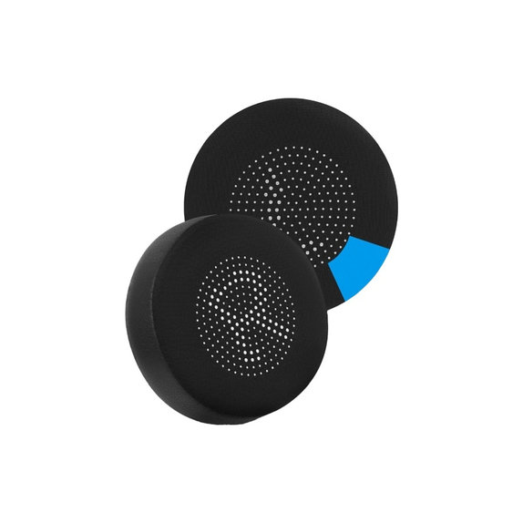 Nadomestne blazinice za ušesa za Jabra Evolve 75, 75+, UC, MS, Spominska pena + PU usnje, Črne, Hlajeni gel, 1 par