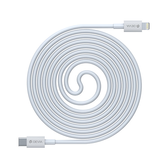 Lightning / USB-C kabel Smart, PD 20W, 1m, bel, Devia