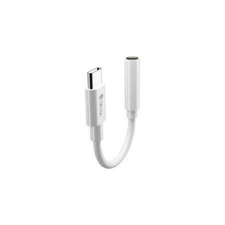 Adapter Smart 3,5mm Jack / USB-C, bel, Devia