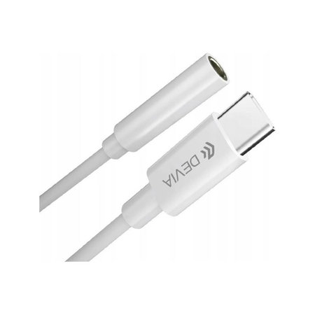 Adapter Smart 3,5mm Jack / USB-C, bel, Devia