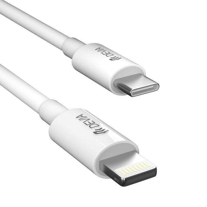 Lightning / USB-C kabel Smart, PD 27W, 2m, bel, Devia