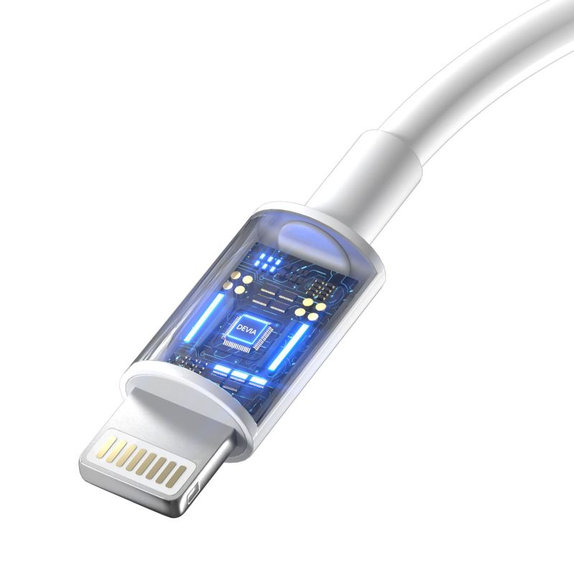 Lightning / USB-C kabel Smart, PD 27W, 2m, bel, Devia