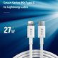 Lightning / USB-C kabel Smart, PD 27W, 2m, bel, Devia