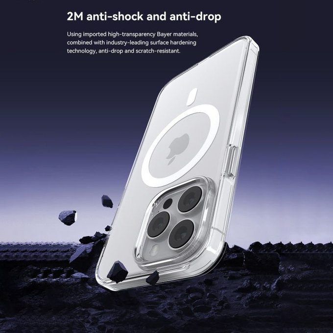 Ovitek Elemental z MagSafe za iPhone 15 Pro Max, prozoren, Devia