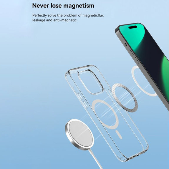 Ovitek Clear z MagSafe za iPhone 15 Pro, prozoren, Devia