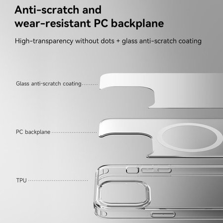 Ovitek Clear z MagSafe za iPhone 15 Pro, prozoren, Devia