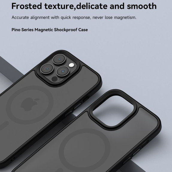 Ovitek Pino z MagSafe za iPhone 15, črna, Devia