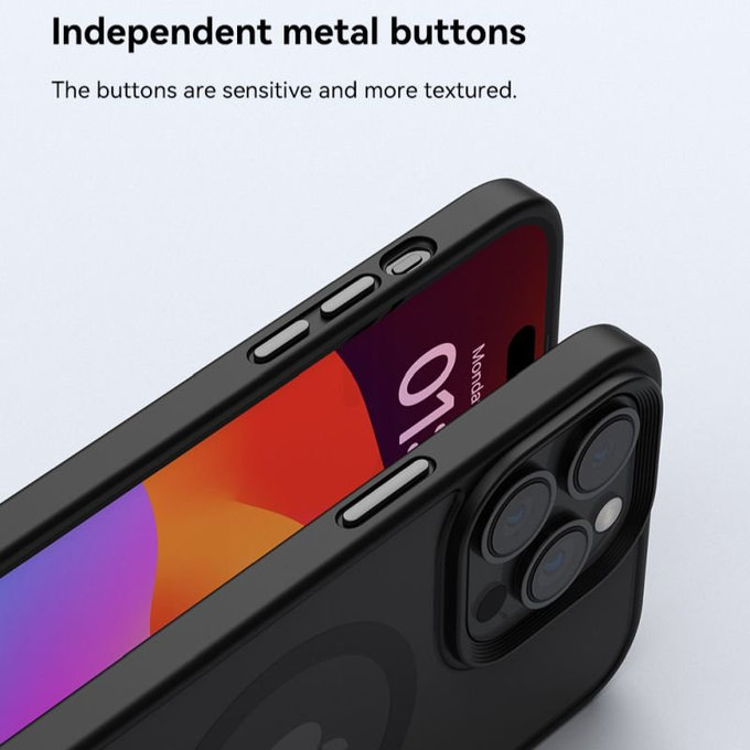 Ovitek Pino z MagSafe za iPhone 15, črna, Devia