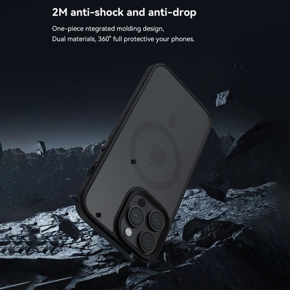 Ovitek Pino z MagSafe za iPhone 15 Pro, črna, Devia