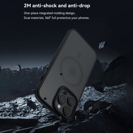 Ovitek Pino z MagSafe za iPhone 15 Pro, črna, Devia