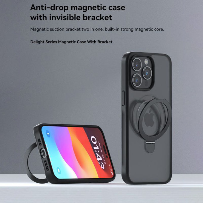 Ovitek Delight z MagSafe za iPhone 15 Pro Max, črna, Devia