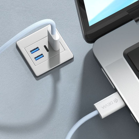 USB-C / USB-C kabel Smart, PD 60W, 1m, bel, Devia