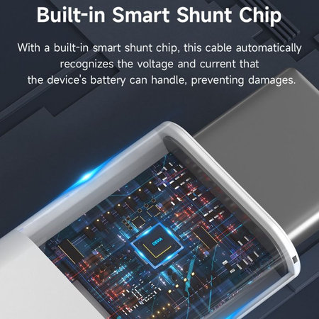 USB-C / USB-C kabel Smart, PD 60W, 1m, bel, Devia