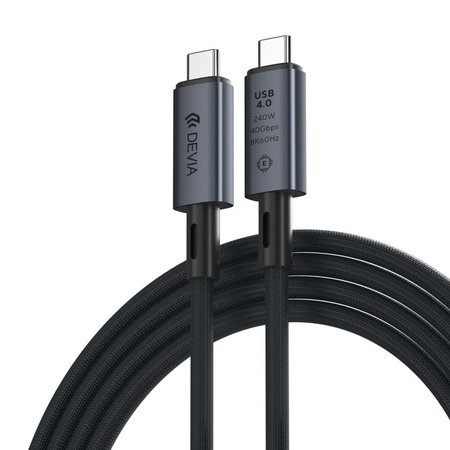 USB-C / USB-C kabel Extreme Speed, 240W, 8K 60Hz, 1m, črn, Devia