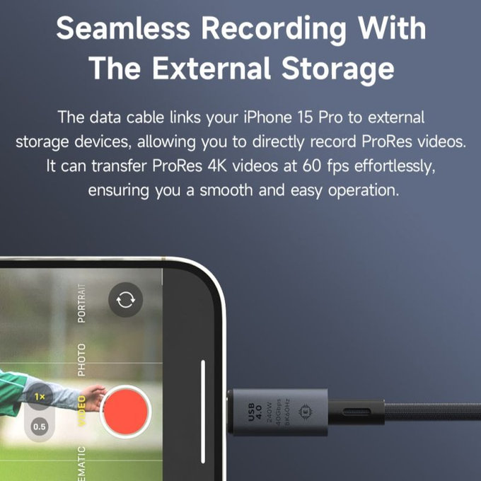 USB-C / USB-C kabel Extreme Speed, 240W, 8K 60Hz, 1m, črn, Devia