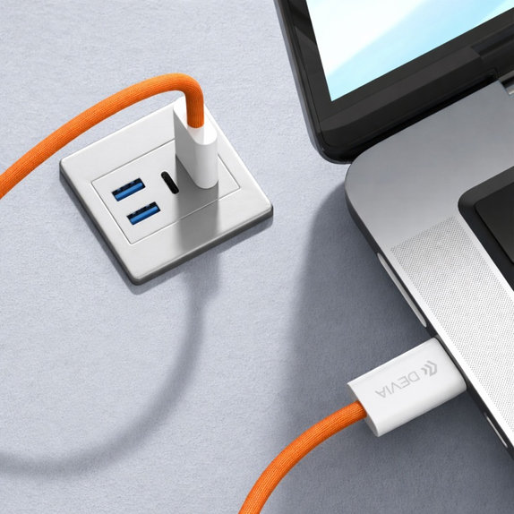 USB-C / USB-C kabel Smart, PD 60W, 1m, oranžen, Devia