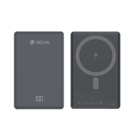 MagSafe PowerBank Extreme Speed Mini z zaslonom, PD 20W, 5000mAh, Space Grey, Devia