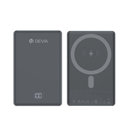 MagSafe PowerBank Extreme Speed Mini z zaslonom, PD 20W, 10000mAh, Space Grey, Devia