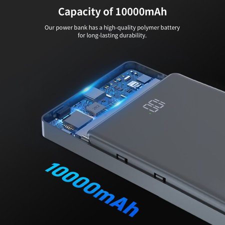 MagSafe PowerBank Extreme Speed Mini z zaslonom, PD 20W, 10000mAh, Space Grey, Devia