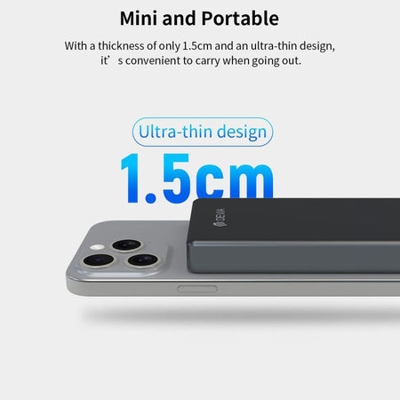 MagSafe PowerBank Extreme Speed Mini z zaslonom, PD 20W, 10000mAh, Space Grey, Devia