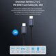 USB-C / USB-C kabel Gracious, PD 60W, 2m, črn, Devia