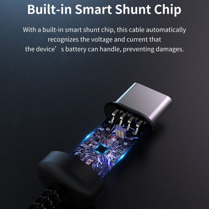 USB-C / USB-C kabel Gracious, PD 60W, 2m, črn, Devia