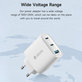 Polnilni adapter Extreme Speed, 2x USB-C + USB-A, PD 65W, bel, Devia