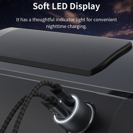 Avtopolnilec Extreme Speed USB-C + USB-A, PD 30W, QC 3.0 18W, siv, Devia