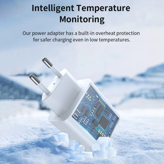 Polnilni adapter Rocket USB-C, PD 45W, bel, Devia